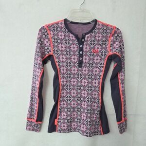 Kari Traa Rose Long Sleeve Henley Women XSPurple Nordic Merino Wool Baselayer